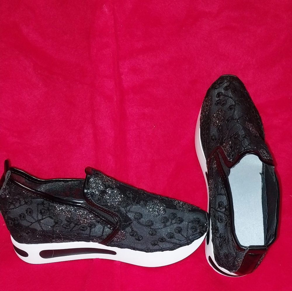 Black lace shoes one of a kind